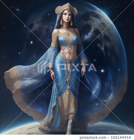 Beautiful ancient Lemurian illustration art (AI generated image) 108144454
