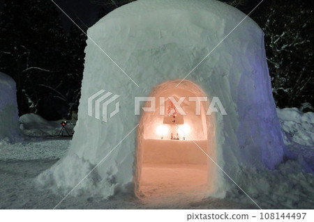 Kamakura Festival in Yokote City, Akita Prefecture, Small New Year Event Kamakura Festival in Yokote City, Akita Prefecture, Small New Year Event 108144497