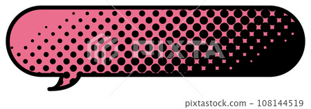 Speech bubble illustration 12 [Black halftone (pink)] 108144519