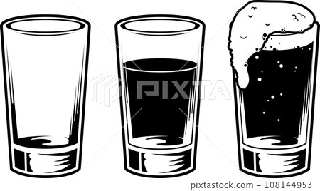 a set of glasses of water a set of glasses of water 108144953