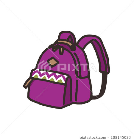 Hand-drawn backpack illustration 108145023