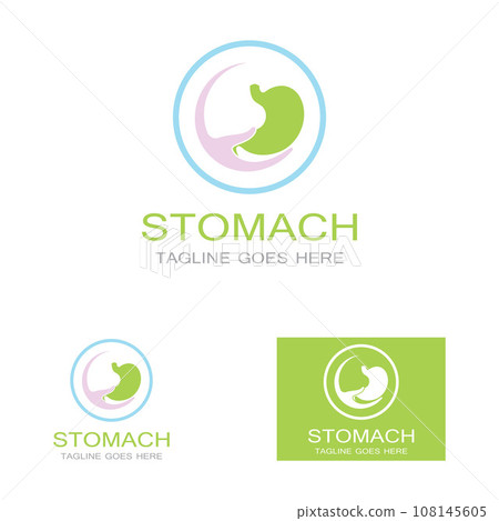 stomach health and stomach care logo design icon vector template stomach health and stomach care logo design icon vector template 108145605