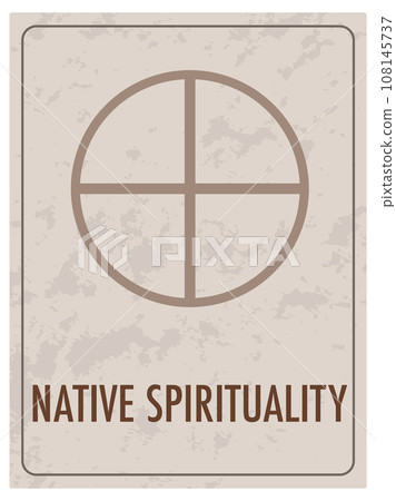 Native Spirituality Icon on A Card 108145737