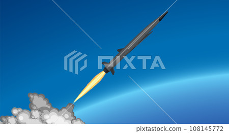 Hypersonic missile in the blue sky 108145772