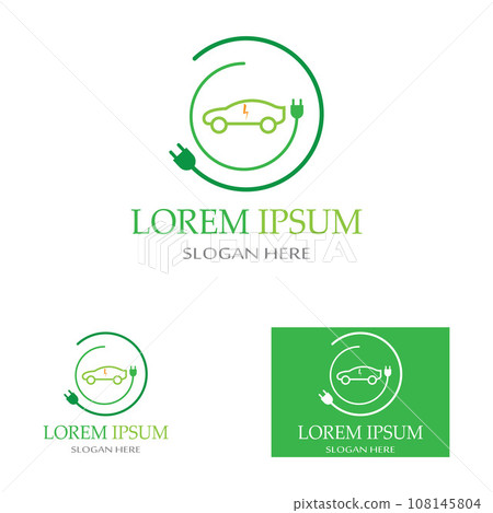 eco car and electric green car technology,icon logo vector design template. eco car and electric green car technology,icon logo vector design template. 108145804