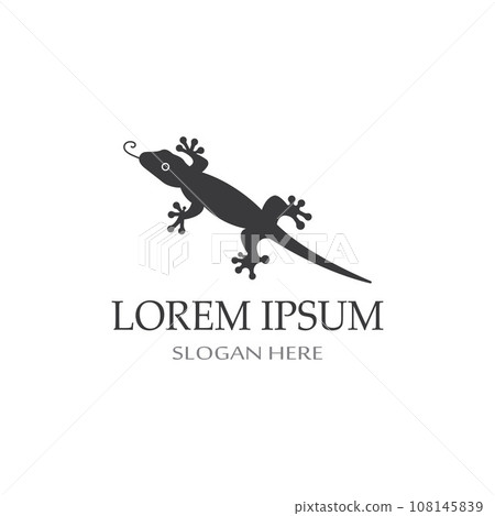 home lizard logo design, with vector logo design. type of lizard or gecko logo 108145839