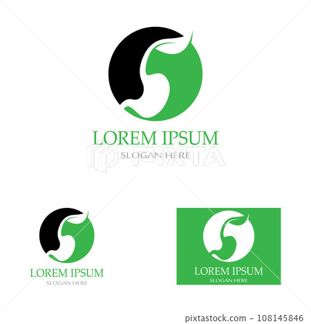 stomach health and stomach care logo design icon vector template 108145846