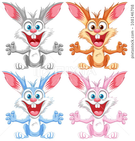 Four Crazy Rabbits Freak Out Four Crazy Rabbits Freak Out 108146708