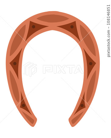 Horseshoes icon. Decorative design element, shoes for horses. Vector illustration on white background Horseshoes icon. Decorative design element, shoes for horses. Vector illustration on white background 108146851