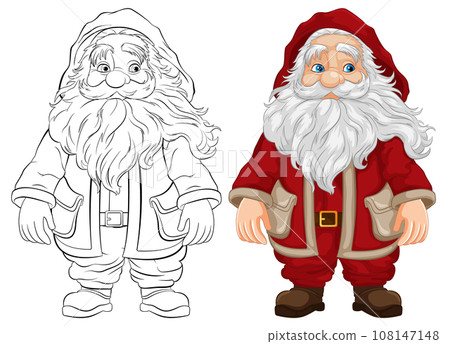 Santa Claus with Surprise Expression Cartoon Character 108147148