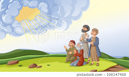 Ancient People Worshiping the Sun Ancient People Worshiping the Sun 108147408