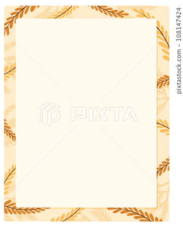 Autumn Leaves A-Frame Border Template Background 108147424
