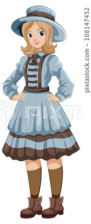 Beautiful Woman in Vintage Outfit 108147452