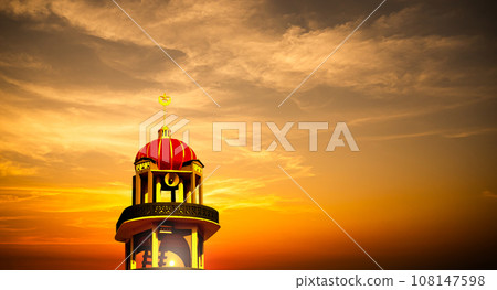 Mosque Dome on Sunset Sky Night Israa Mecca Mohammed Ramadan Isra Sheikh Ramadan Grand Uae Arab Islamic Emirates Architecture Mubarak Zayed Kareem Greeting Abu Eid Uae Masjid Ramadhan. 108147598
