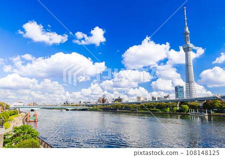 Tokyo scenery Sumida River and Sky Tree 108148125