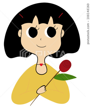 Girl and rose Girl and rose 108148160