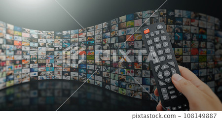 Multiple television screens with remote control 108149887