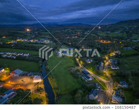Aerial view of Ardara in County Donegal, Ireland 108150487