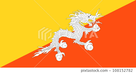 Bhutan National Flag Bhutan National Flag 108152782