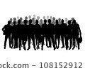 group of people, crowd - vector silhouettes 108152912