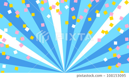 集中線條和五彩紙屑壁紙素材 108153095