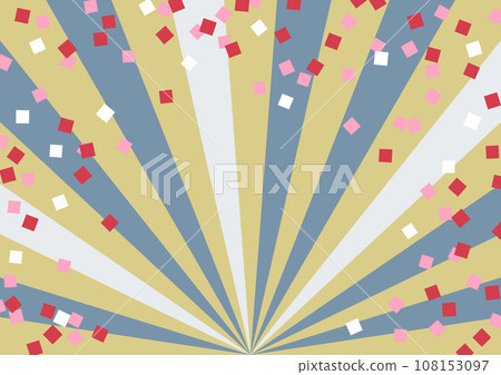 集中線條和五彩紙屑壁紙素材 108153097