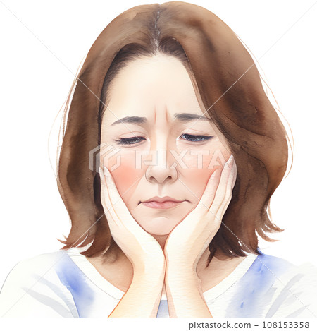 人工智慧產生圖像的憂心忡忡的女人的插圖 人工智慧產生圖像的憂心忡忡的女人的插圖 108153358
