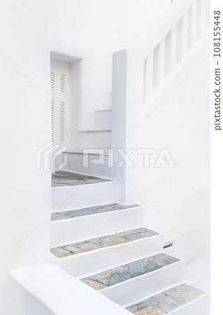Stone white stairs Stone white stairs 108155448