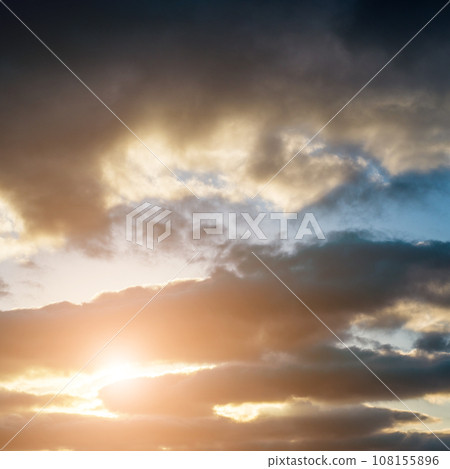 Beautiful view of cloudy sunset sky 108155896