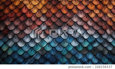 Blue, brown dragon scales texture background with spikes made of wood texture Blue, brown dragon scales texture background with spikes made of wood texture 108156537