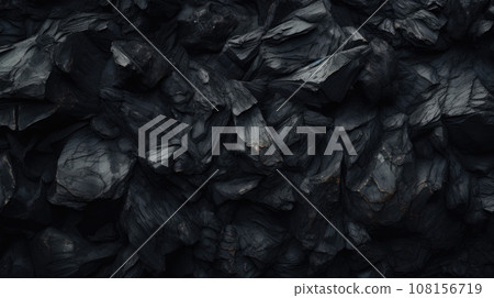 Sharp coal stones, gray and dark black color with texture of coal stone Sharp coal stones, gray and dark black color with texture of coal stone 108156719
