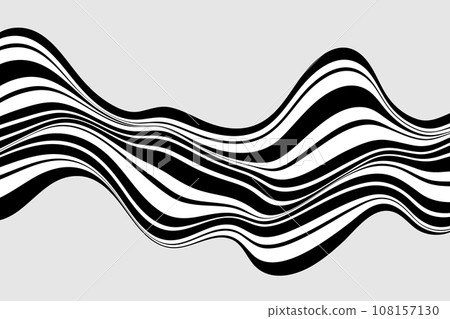 Abstract wave background, black and white wavy... - Stock Illustration ...