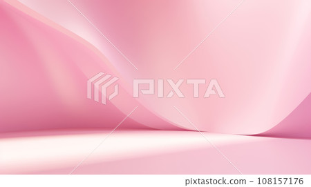 Light pink wavy background for product, business presentation, mockup template with diffused light 108157176