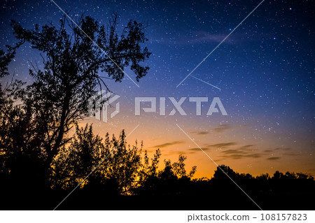 Clear night sky with Milky Way Clear night sky with Milky Way 108157823