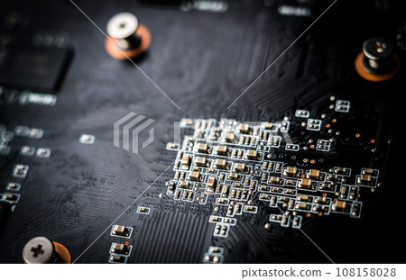 Computer, electronic circuit board background Computer, electronic circuit board background 108158028