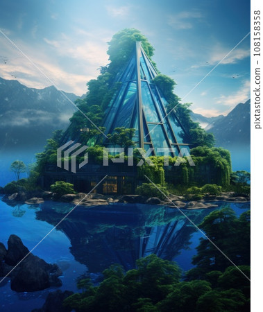 Green garden in a modern city.  108158358