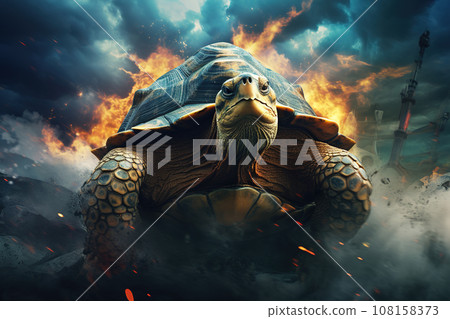 Image of abstract fantasy of tortoise. Reptile., Wildlife Animals. 108158373
