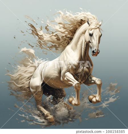 Image of prancing horse. Wildlife Animals. Image of prancing horse. Wildlife Animals. 108158385