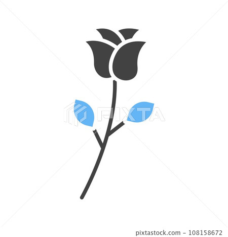 Rose icon vector image. 108158672