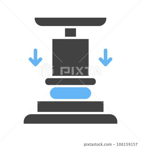 Press icon vector image. 108159157