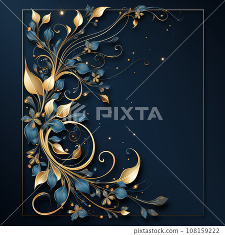 Luxury Frame Premium Party invitation card design, copy space for text, word 108159222