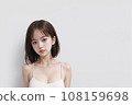 Beautiful AI-generated woman and smooth background Beautiful AI-generated woman and smooth background 108159698