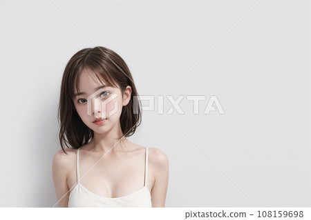 AI 生成的美麗女人和平滑的背景 AI 生成的美麗女人和平滑的背景 108159698
