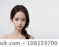 Beautiful AI-generated woman and smooth background Beautiful AI-generated woman and smooth background 108159700