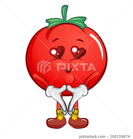 tomato cartoon character in love tomato cartoon character in love 108159874