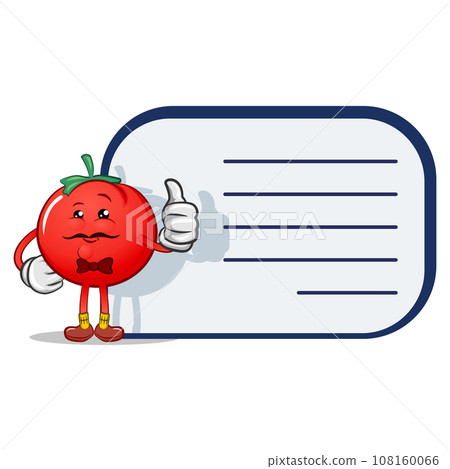character of a tomato with a blank sign character of a tomato with a blank sign 108160066