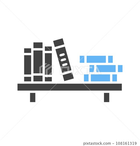 Bookshelf icon vector image. Bookshelf icon vector image. 108161319