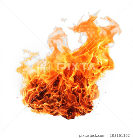 Fire flames isolated on white background.... - Stock Illustration ...