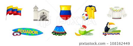 Different Ecuador Objects and National Symbols Vector Set Different Ecuador Objects and National Symbols Vector Set 108162449