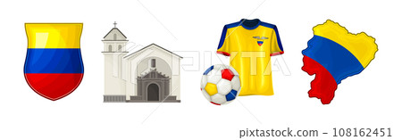Different Ecuador Objects and National Symbols Vector Set Different Ecuador Objects and National Symbols Vector Set 108162451